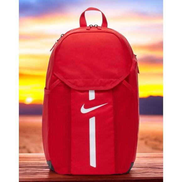 Nike Academy Sports Team Backpack Red Baseball Soccer Football School Bag New - Picture 11 of 14